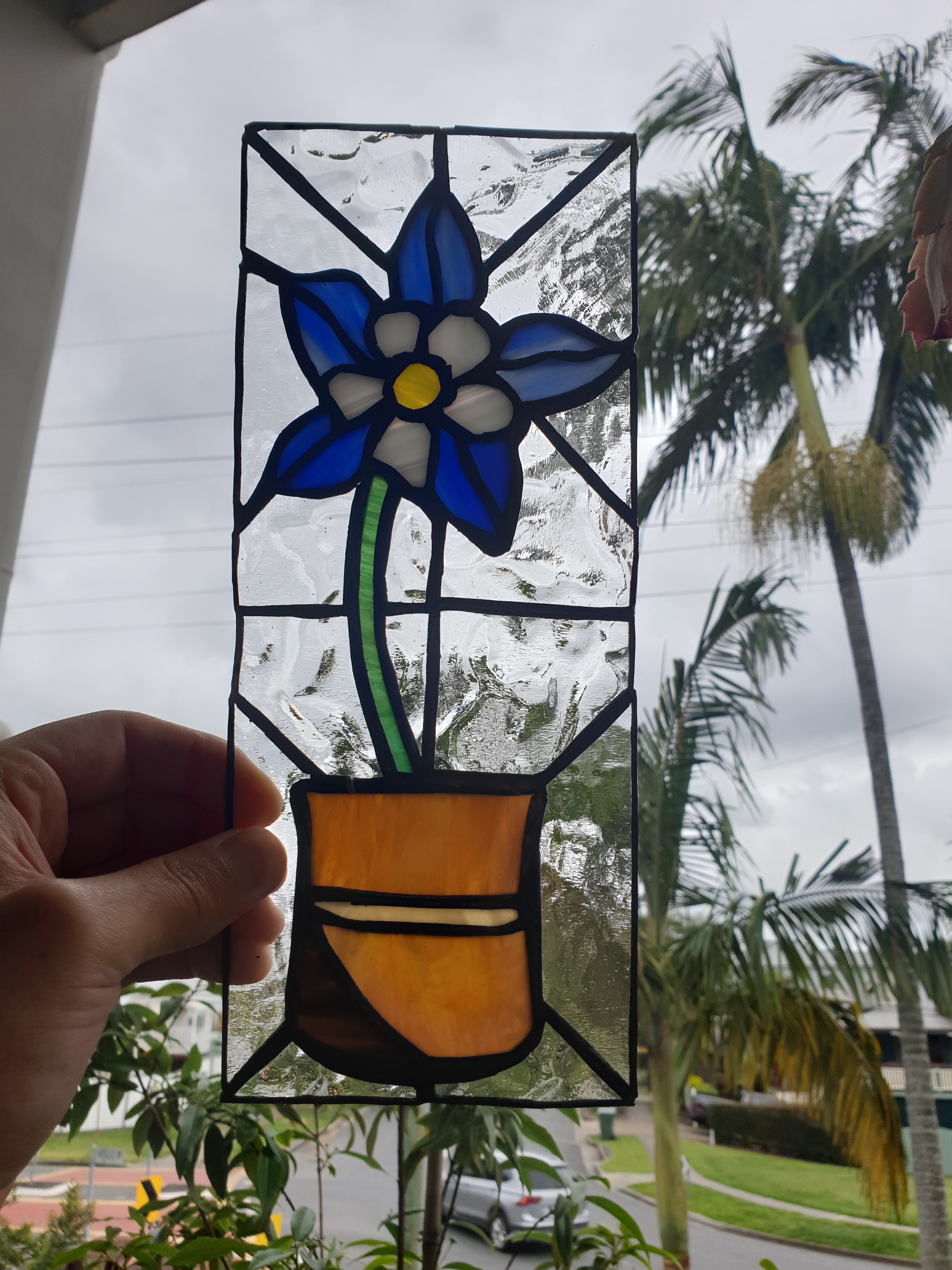 Columbine stained glass